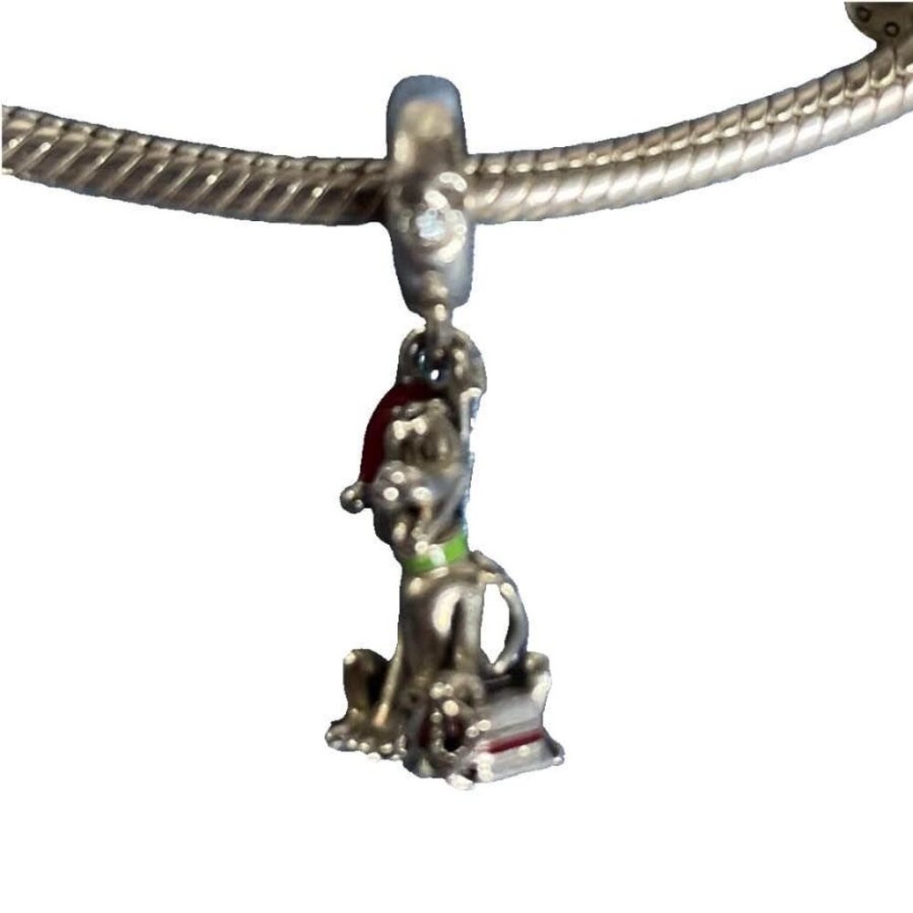 Disney Pluto Christmas Charm - Sterling Silver, Red and Green Enamel, 792140C01